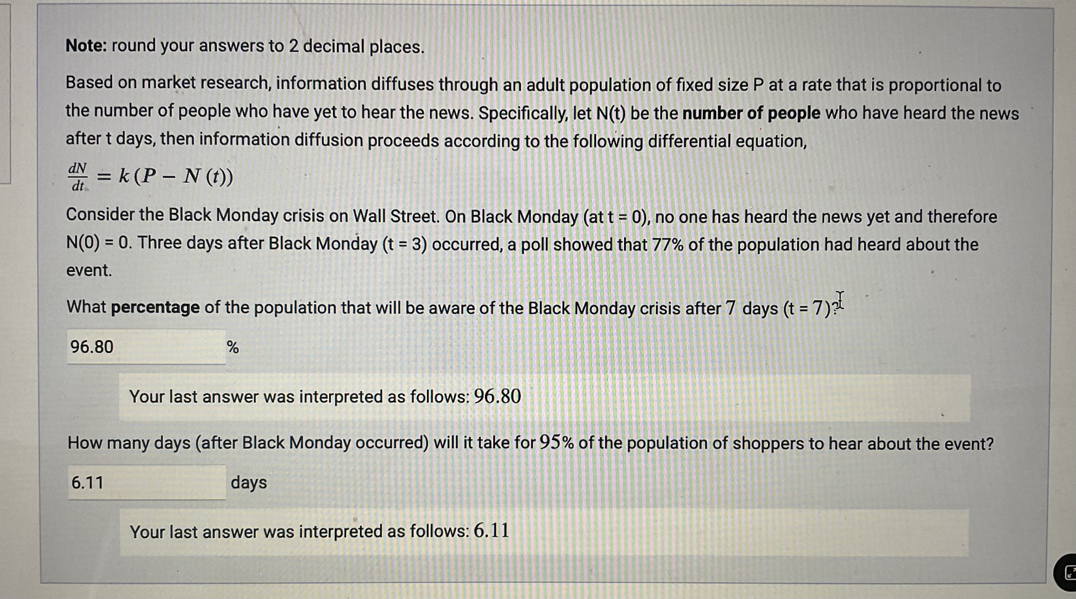 Check my answers Question 3Consider the Black
