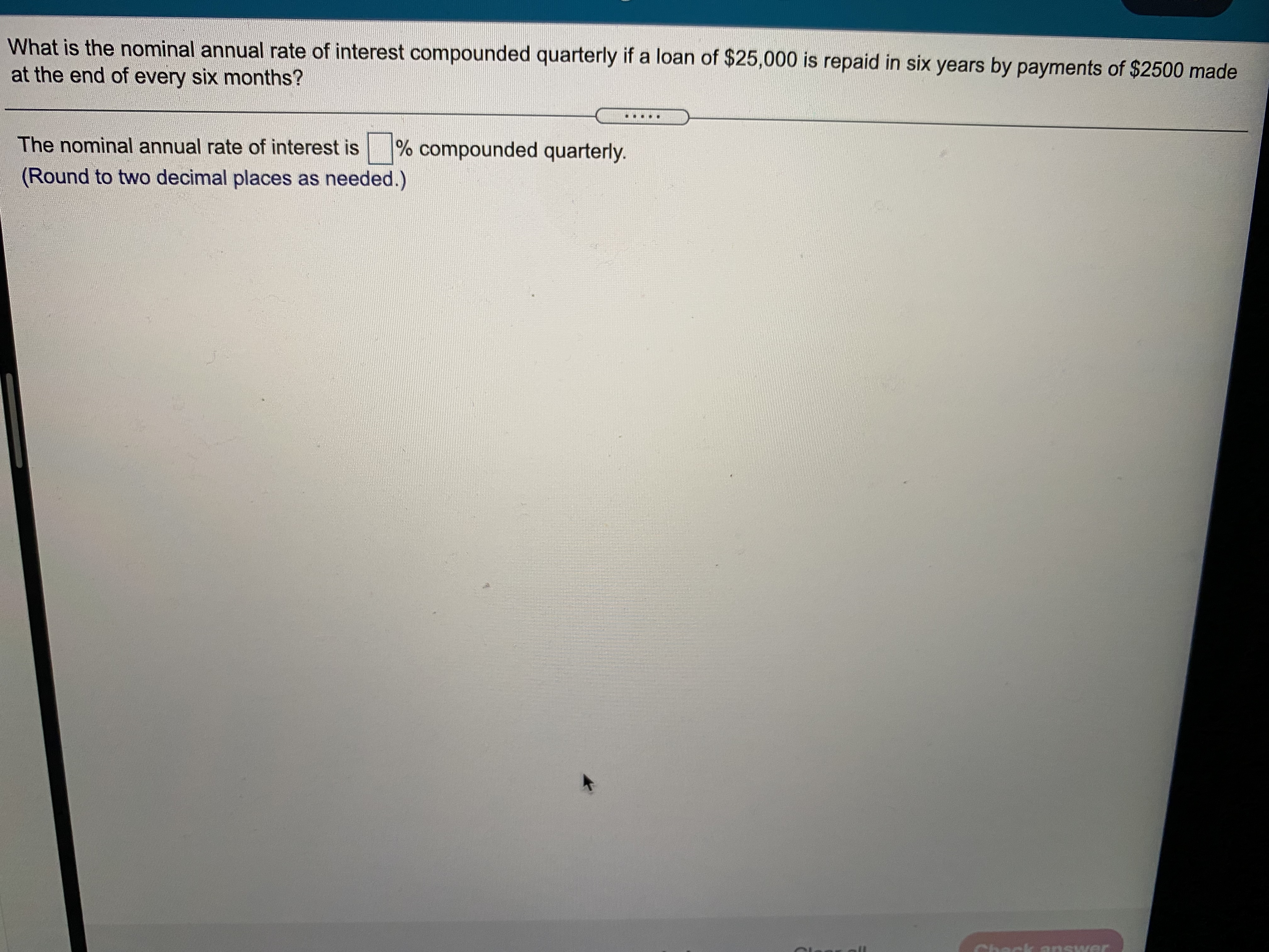 What is the nominal annual rate of interest