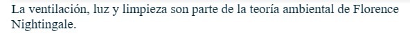 La ventilacion, luz y limpieza son parte de la