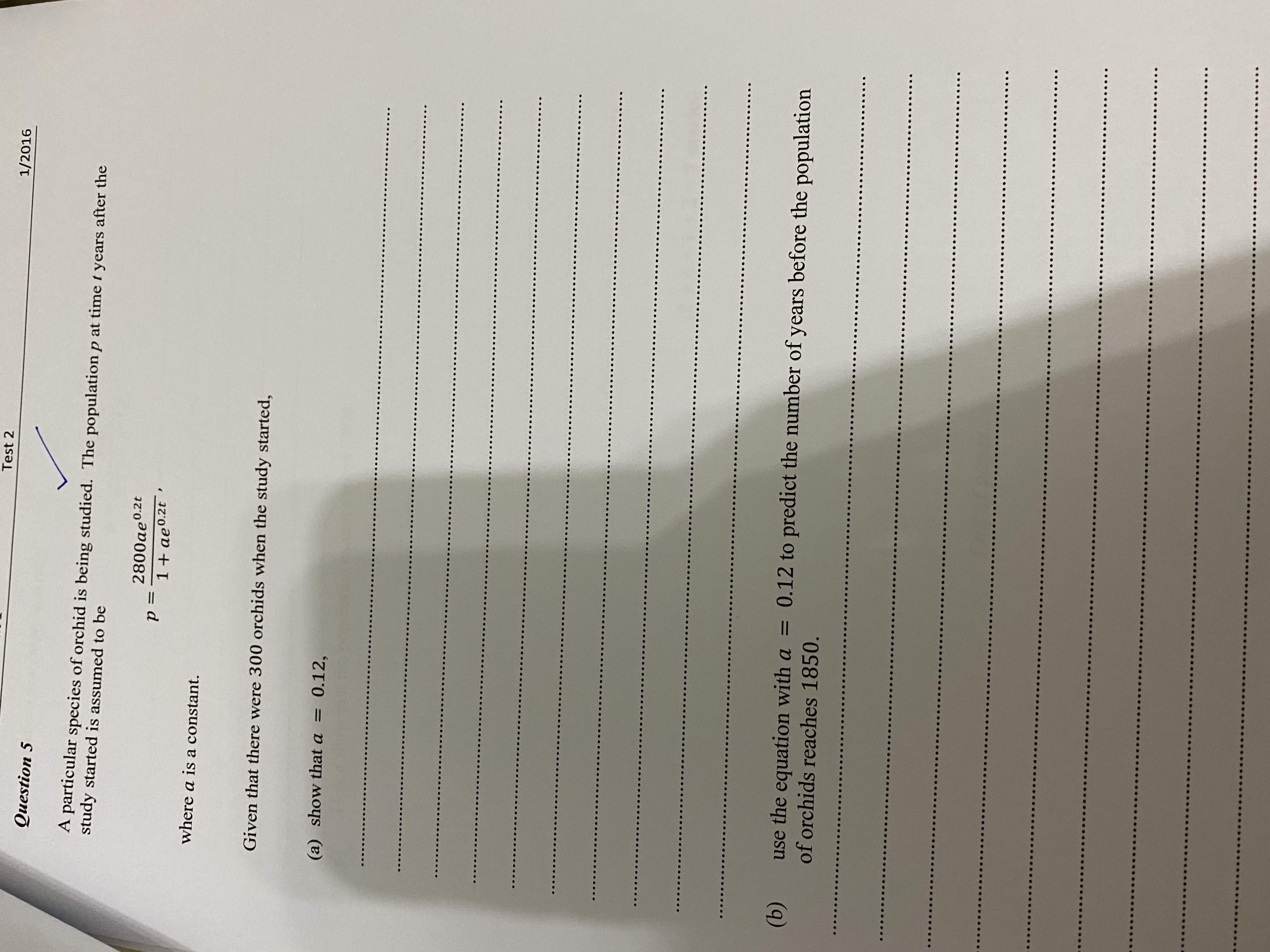 athematics Unit 1 - Test 2 January-June 2017
