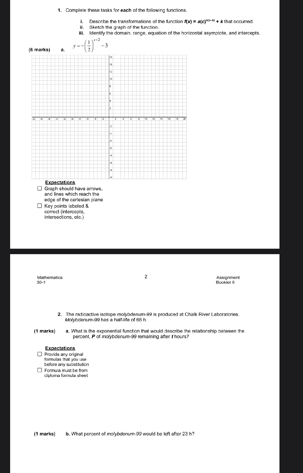 6.1 1. Complate these tasks for each of the