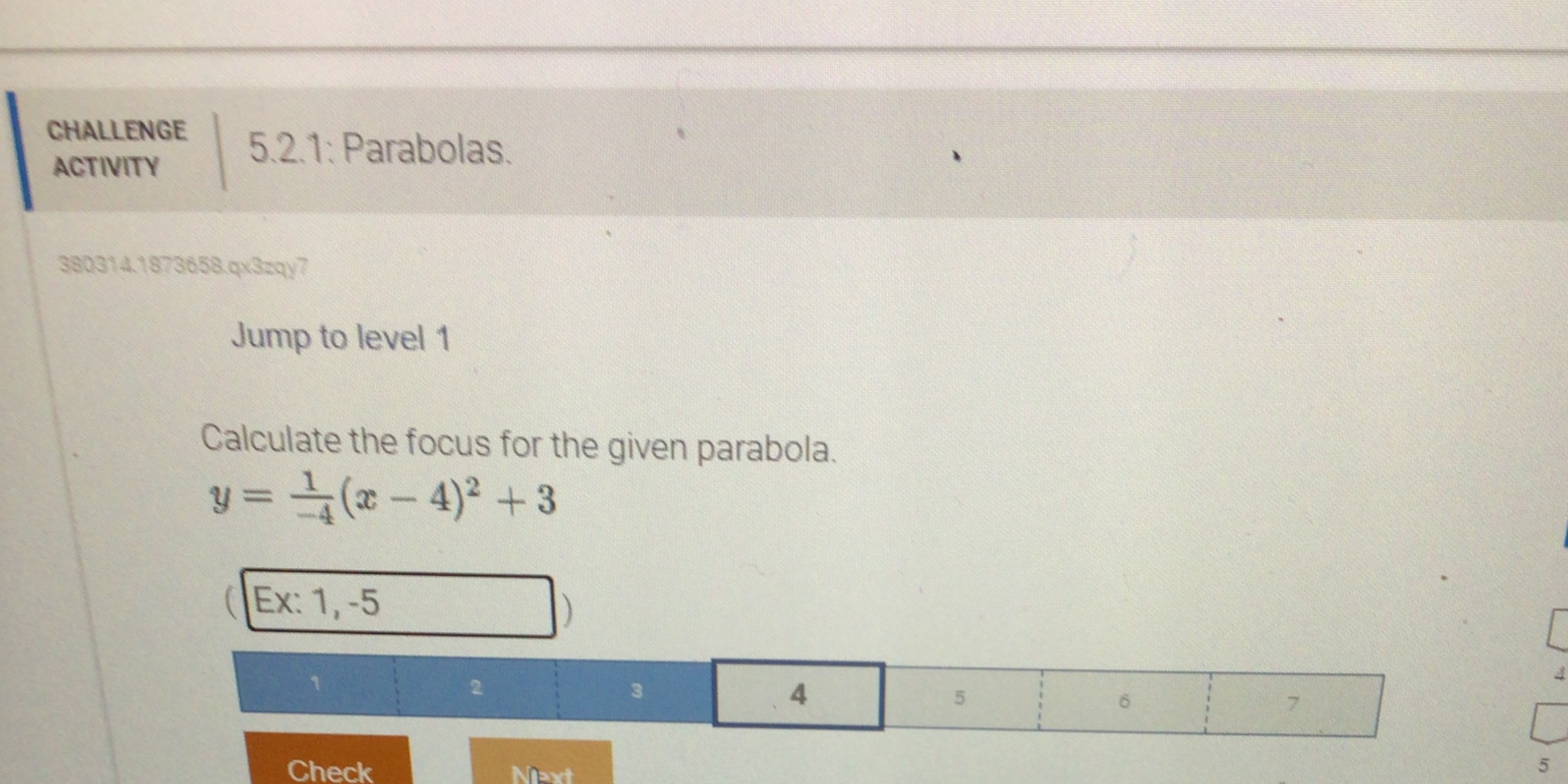 CHALLENGE 5.2.1: Parabolas. ACTIVITY $80314.