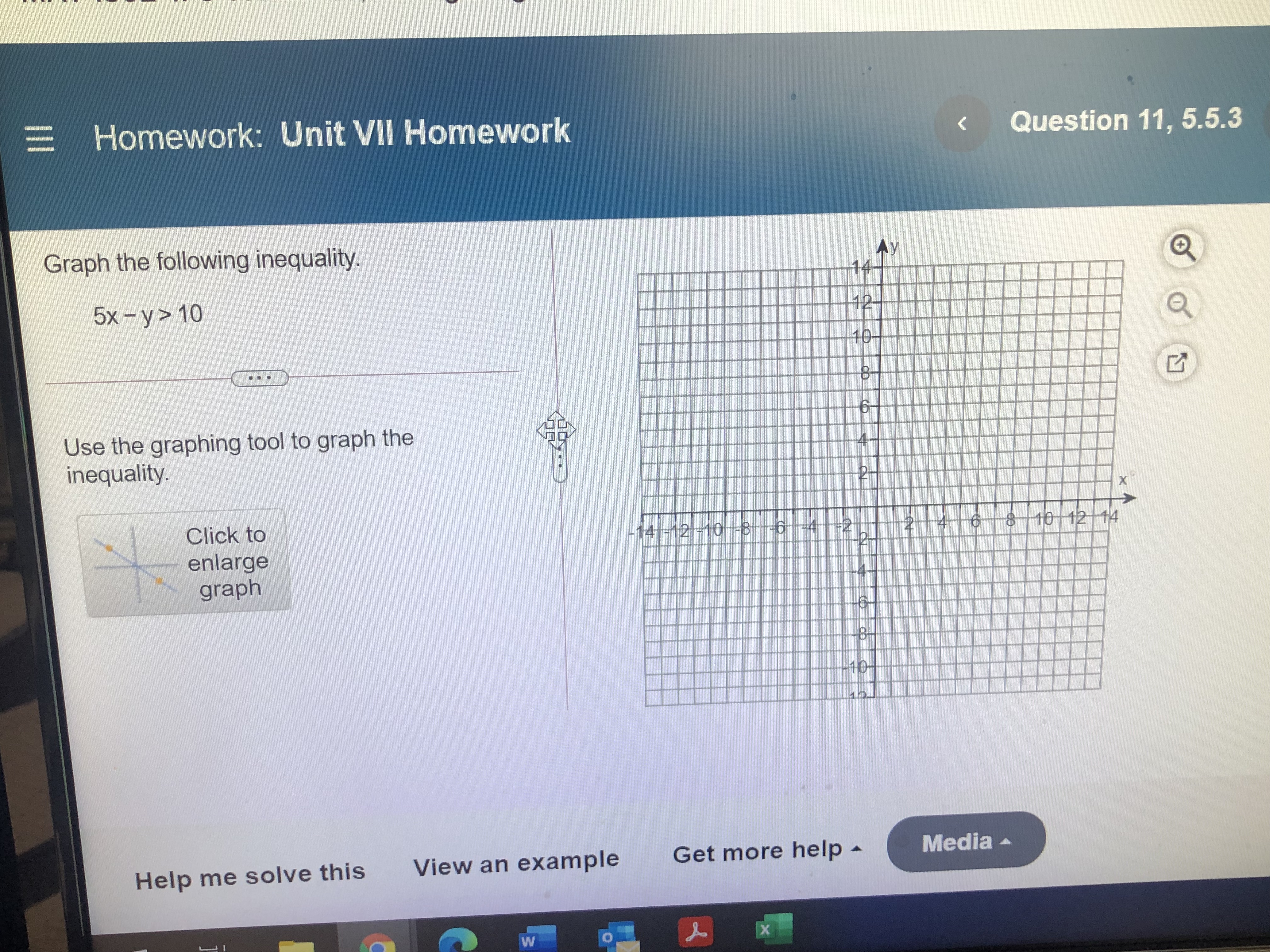HW11 Graph the solution set of the following
