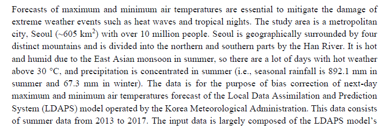 Question 1 A Forecasts of maximum and minimum air