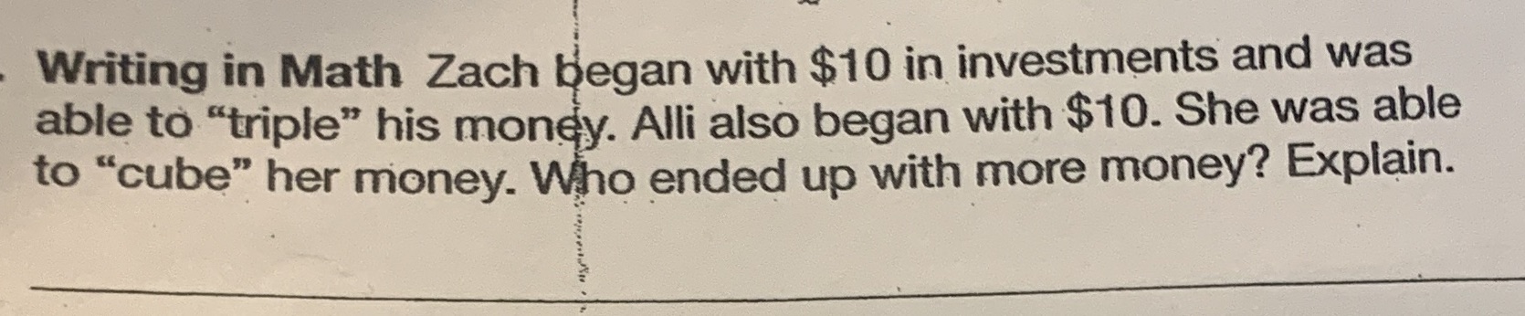 Pls help me I don't get it Writing in Math Zach