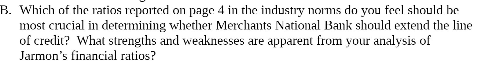 B. Which of the ratios reported on page 4 in the