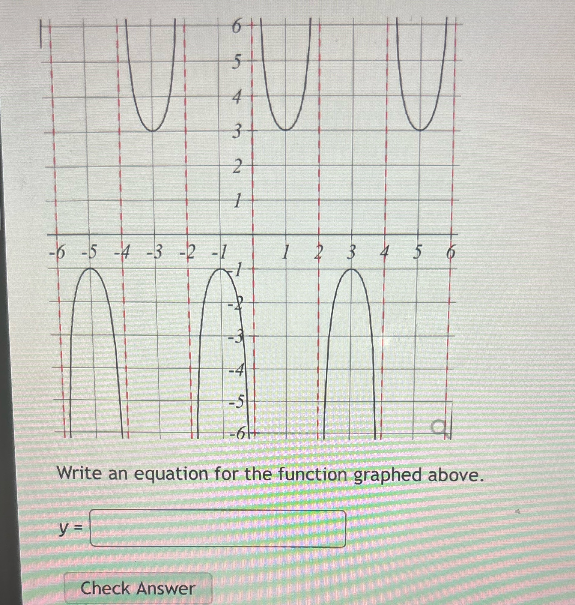 Help -6 -5 -4 -3 -2 -1 4 5 Write an equation for