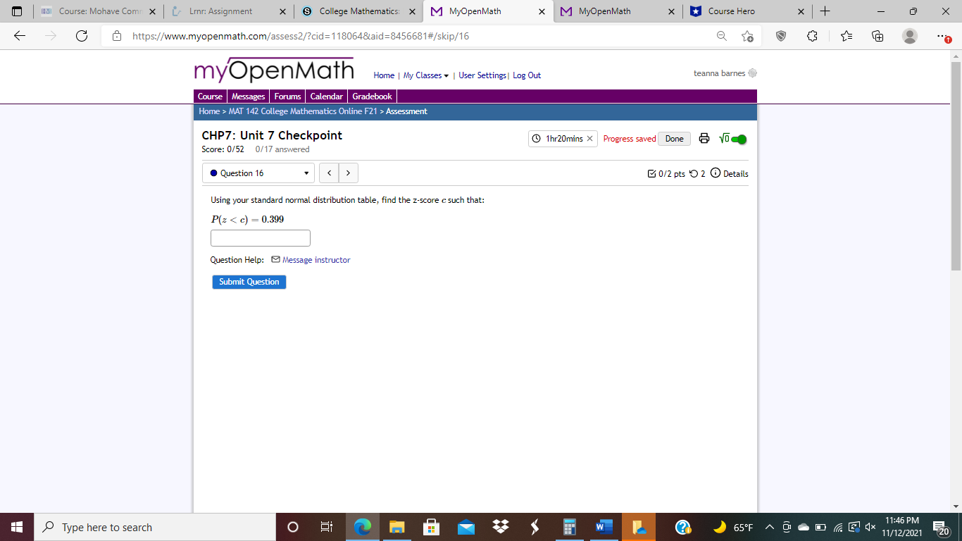 HI Course: Mohave Comm X | [ Line: Assignment X S