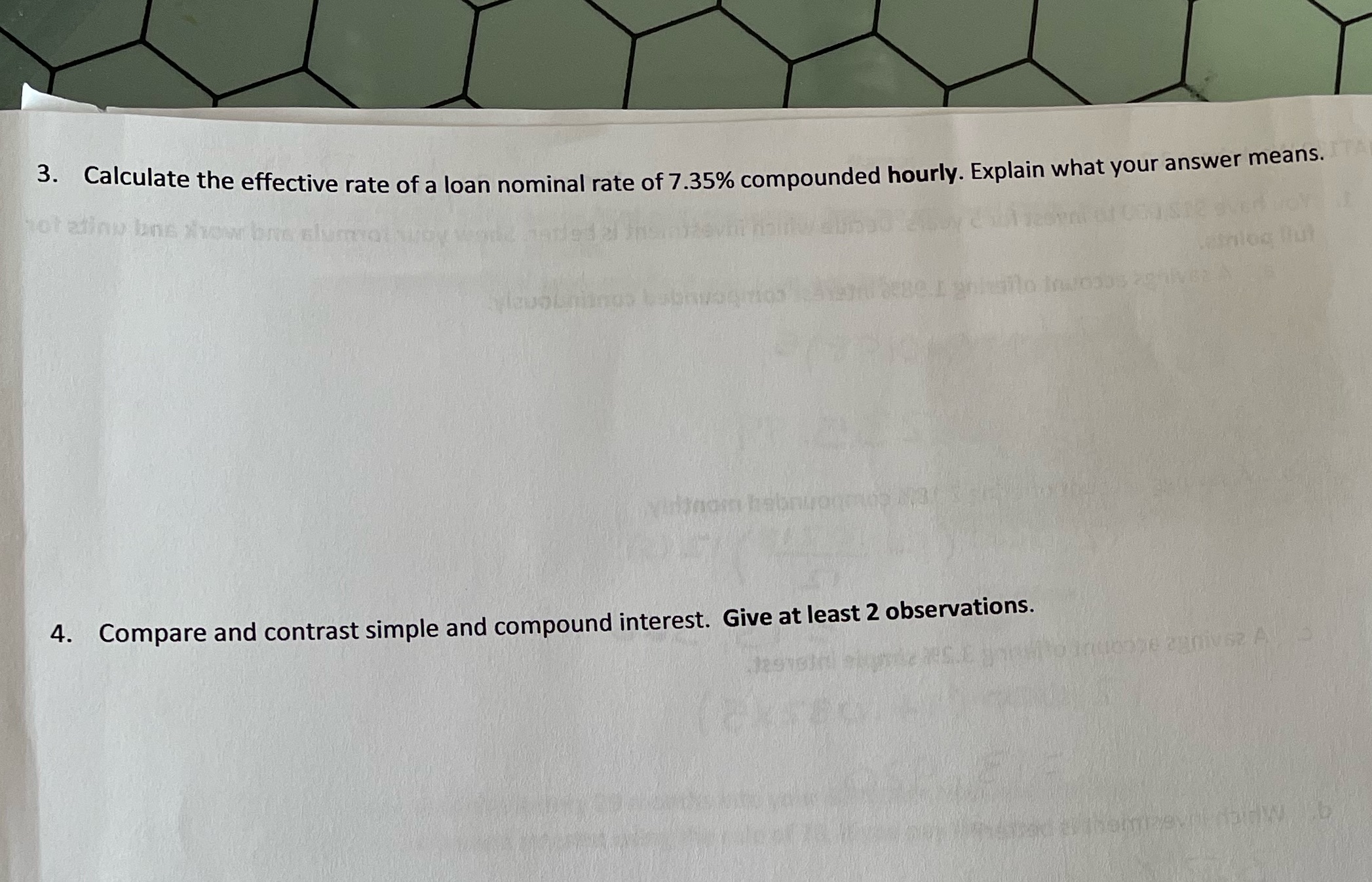 3. Calculate the effective rate of a loan nominal