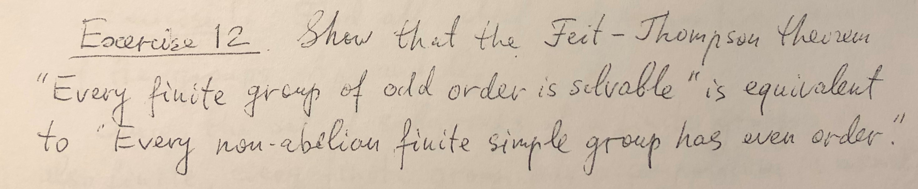 Modern Algebra: Solvable Groups Exercise 12. Show