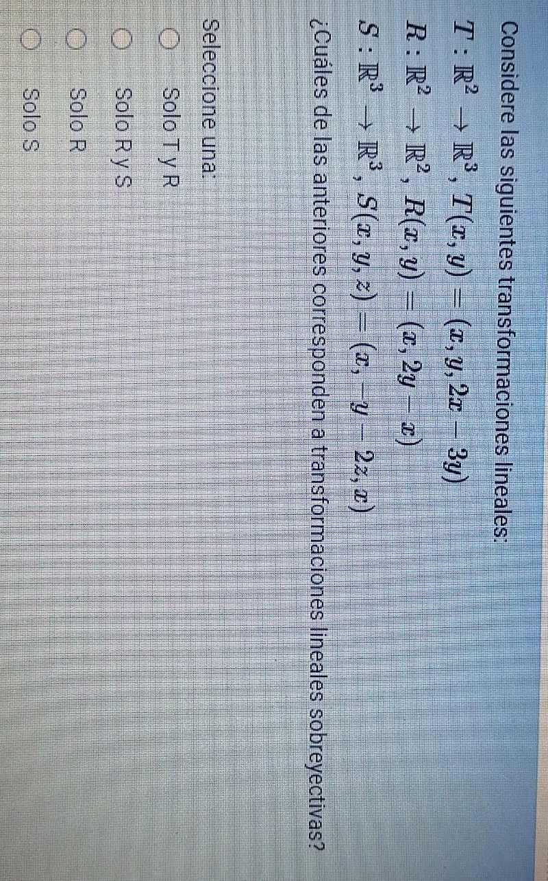 11. Consider the following linear