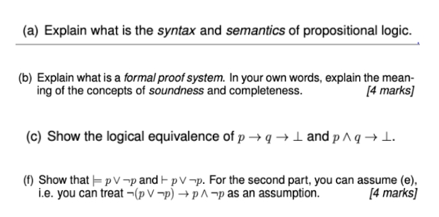 (a) Explain what is the syntax and semantics of