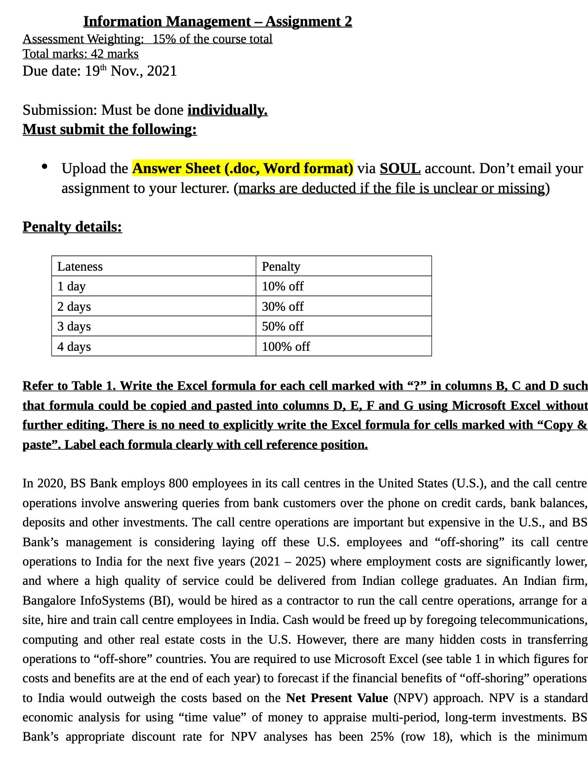 Information Management - Assignment 2 Assessment
