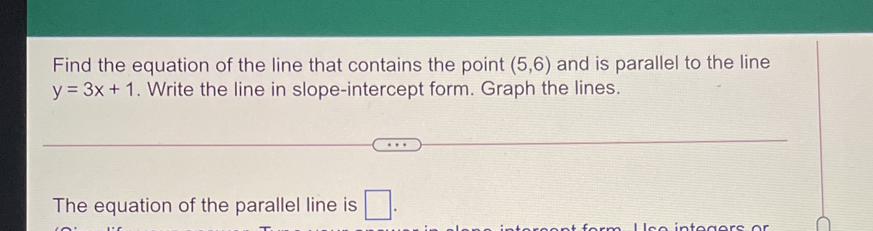 Find the equation of the line that contains the