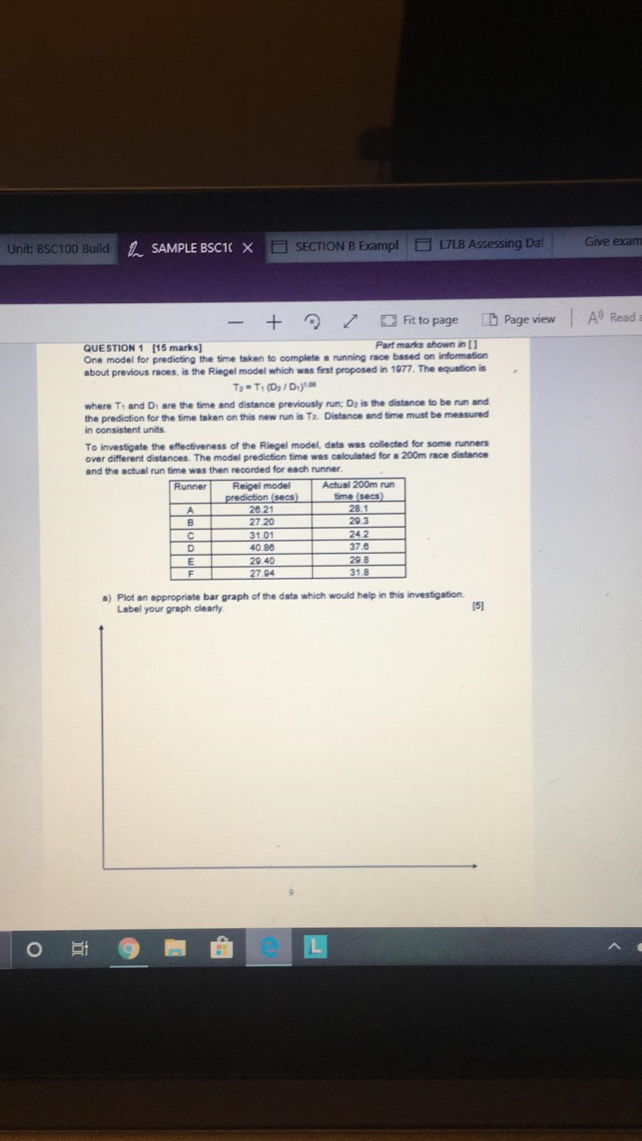 Unit: BSC100 Build SAMPLE BSC1( X ] SECTION B