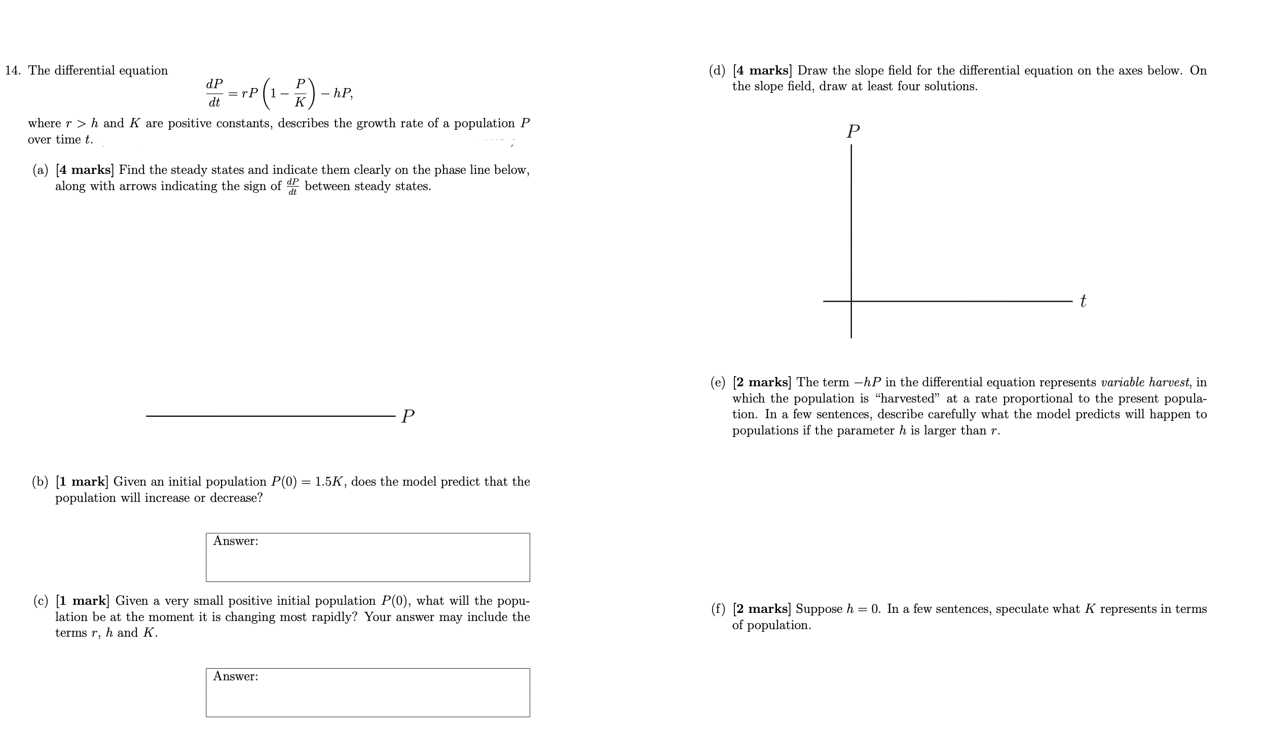 1. [5 marks] Let 0,532 f c is continuous.14' The