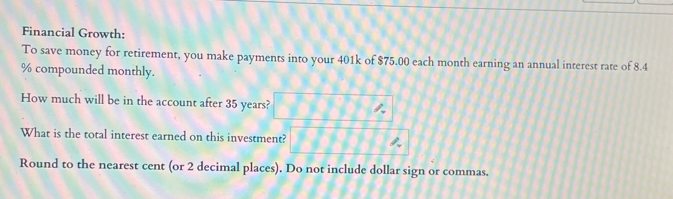 Financial Growth: To save money for retirement,
