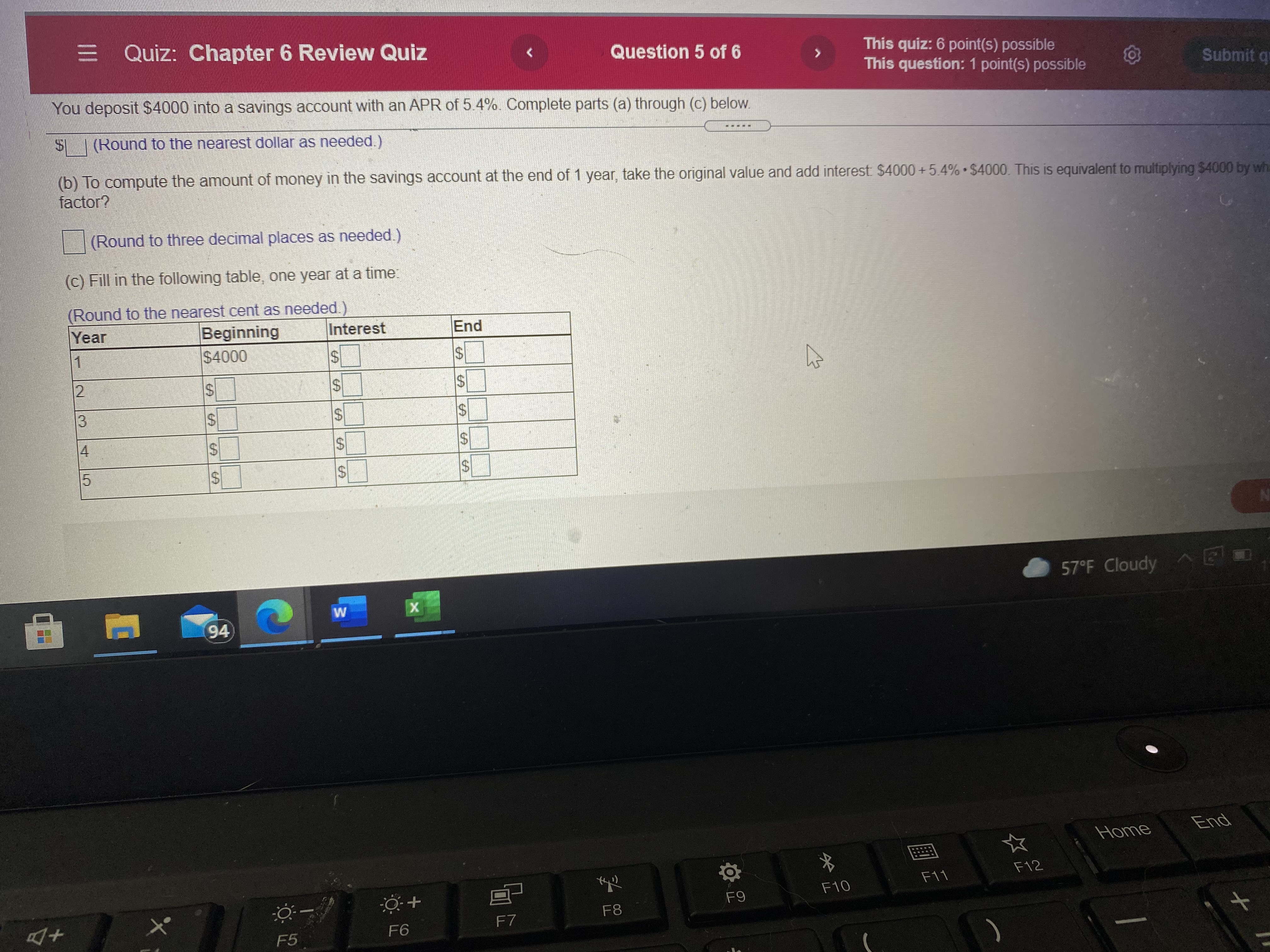 Due Sunday by 11:59pm Points 6 Submitting an