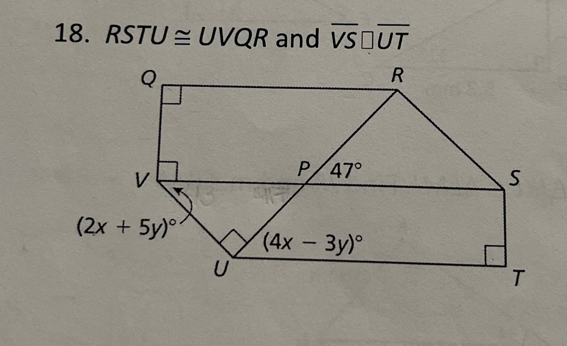 Please show me the steps for solving for x and y