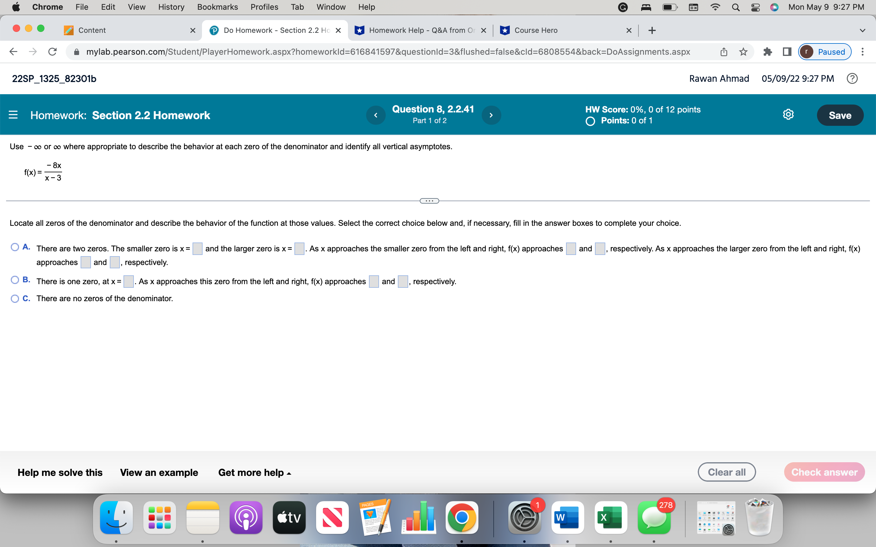 Homework 2 Q(7) Chrome File Edit View History