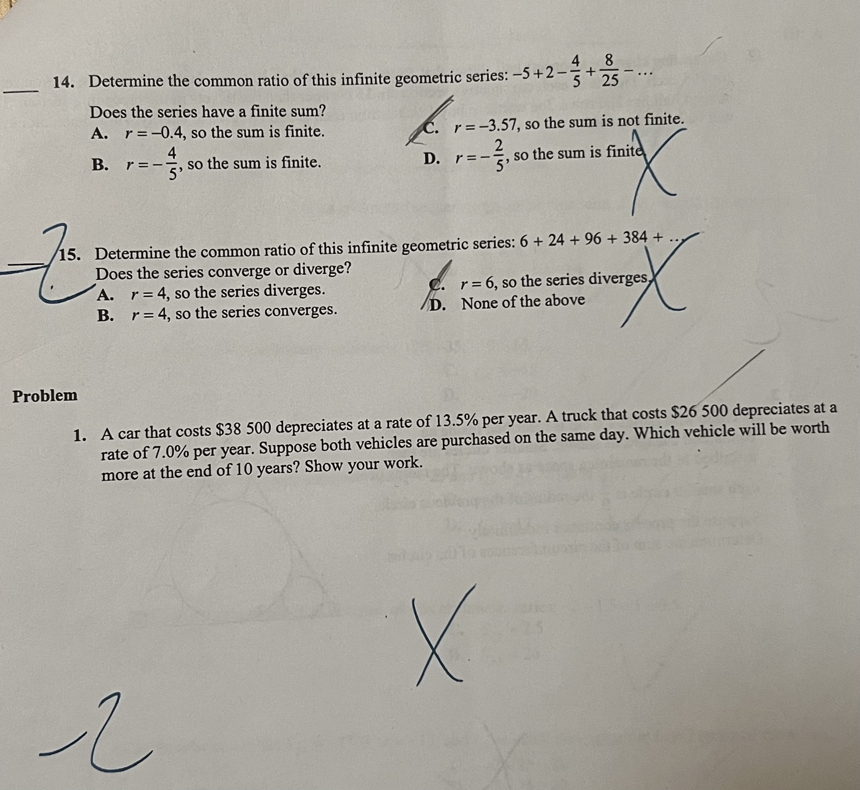 Math 20-1 Chapter 1 Test Multiple Choice 6/19