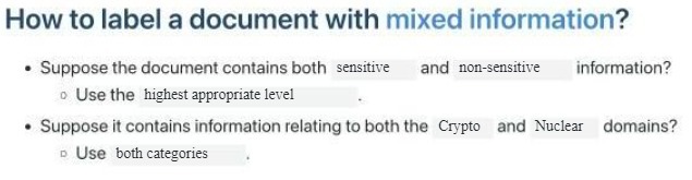 How to label a document with mixed information? .