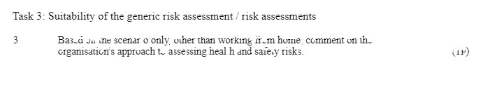 Task 3: Suitability of the generic risk