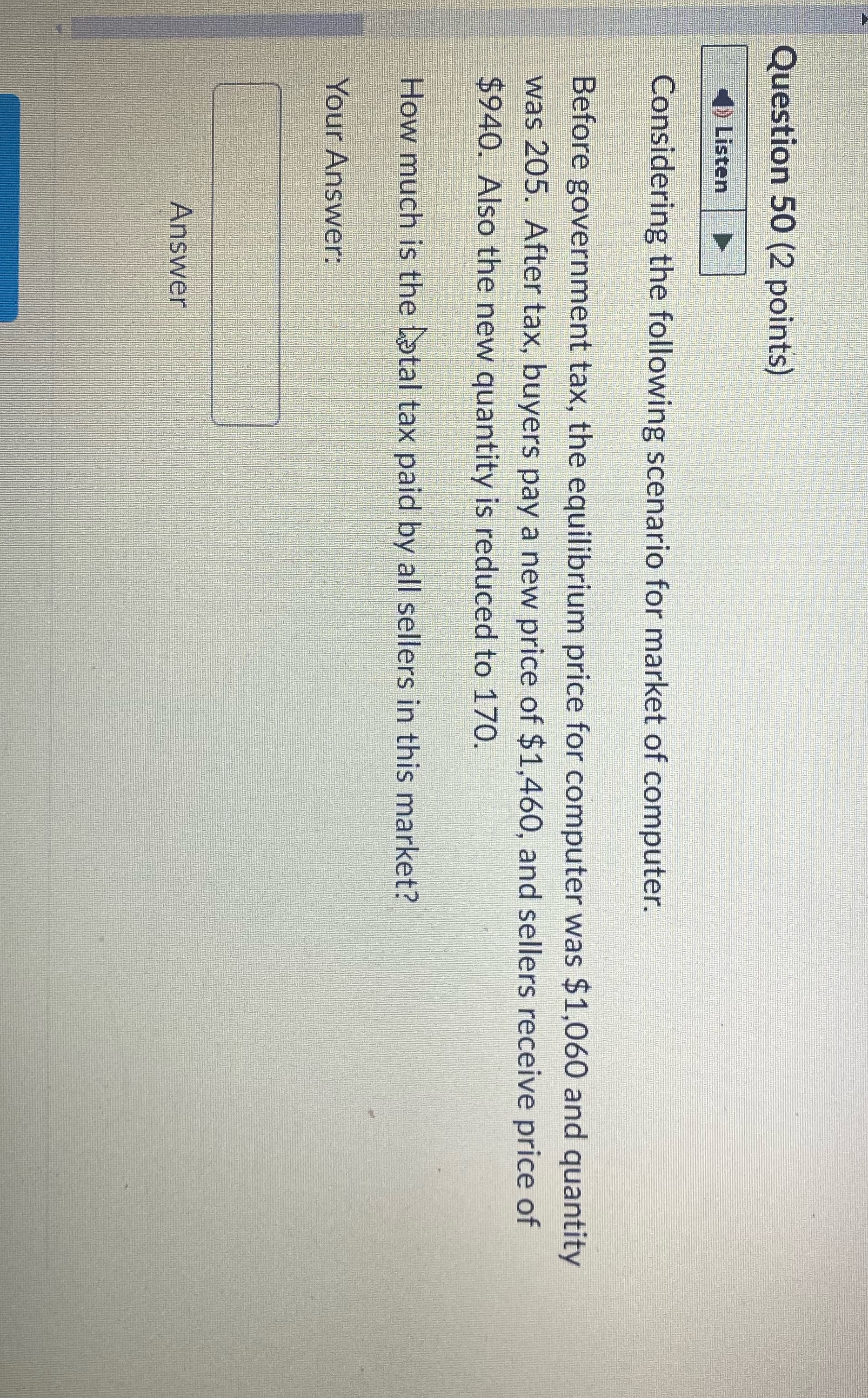 Help pleaseeee asap Question 50 (2 points) Listen