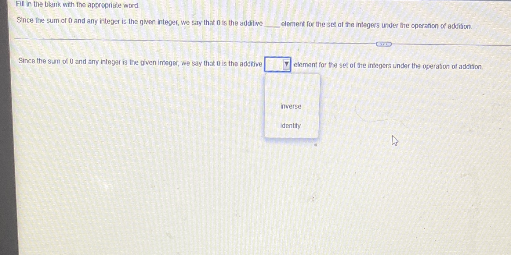 Fill in the blank with the appropriate word.