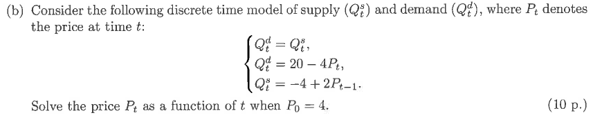 I need to solve these exercises. 1) (b) Consider