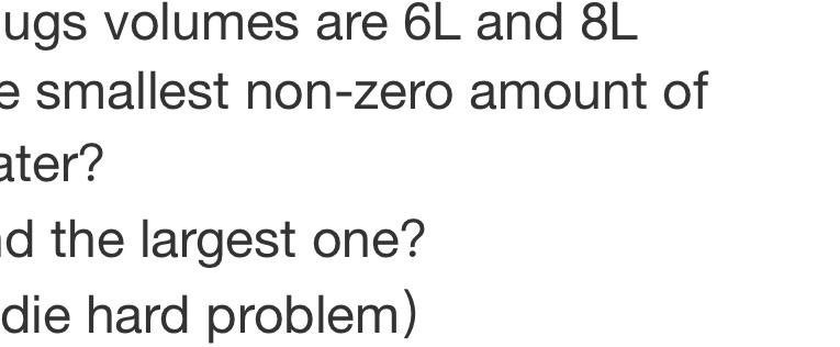 there are two jugs with volume 6L and 18L. what