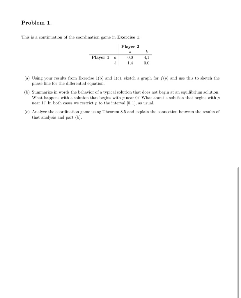 Problem 1. This is a. continuation of the