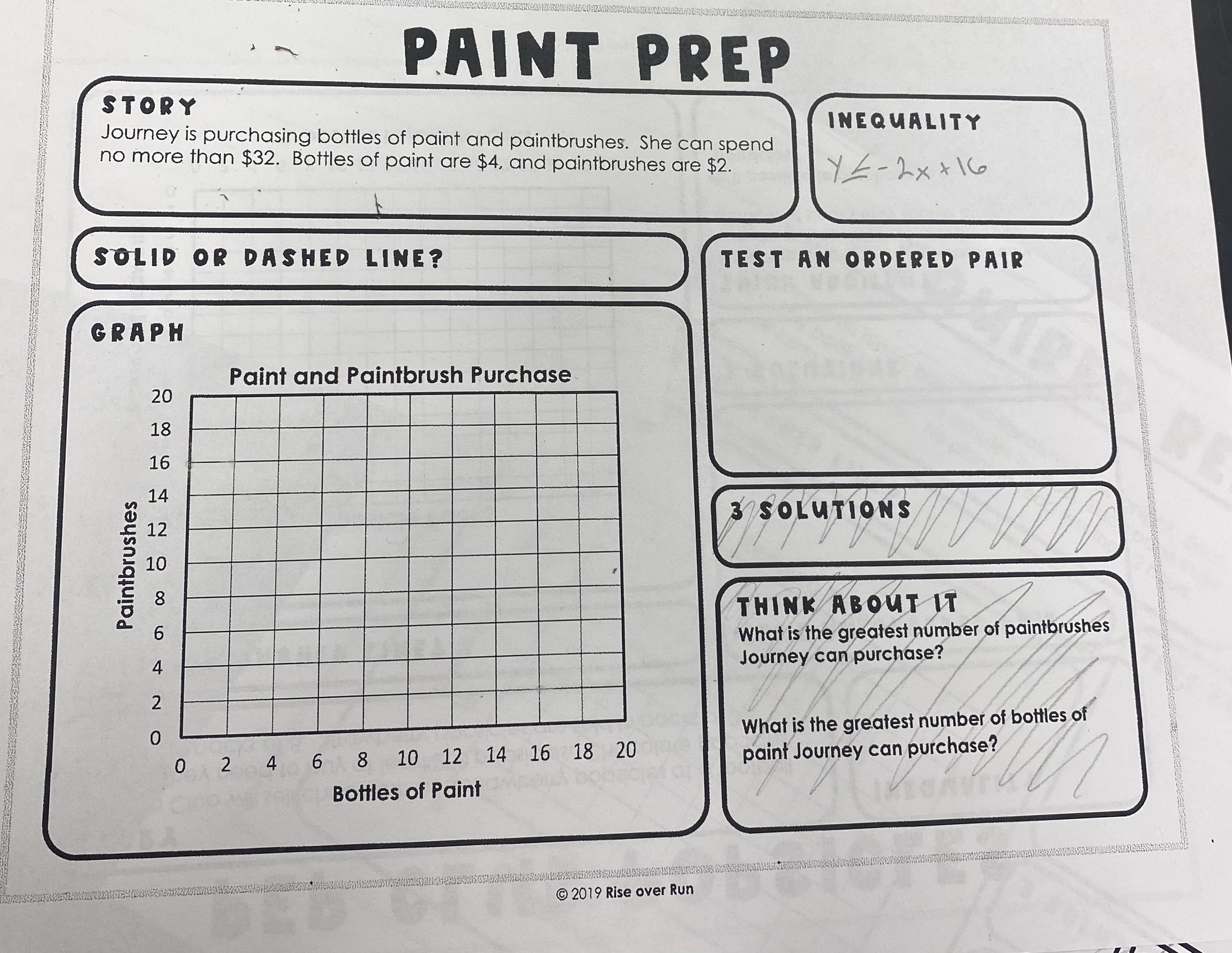PAINT PREP STORY Journey is purchasing bottles of