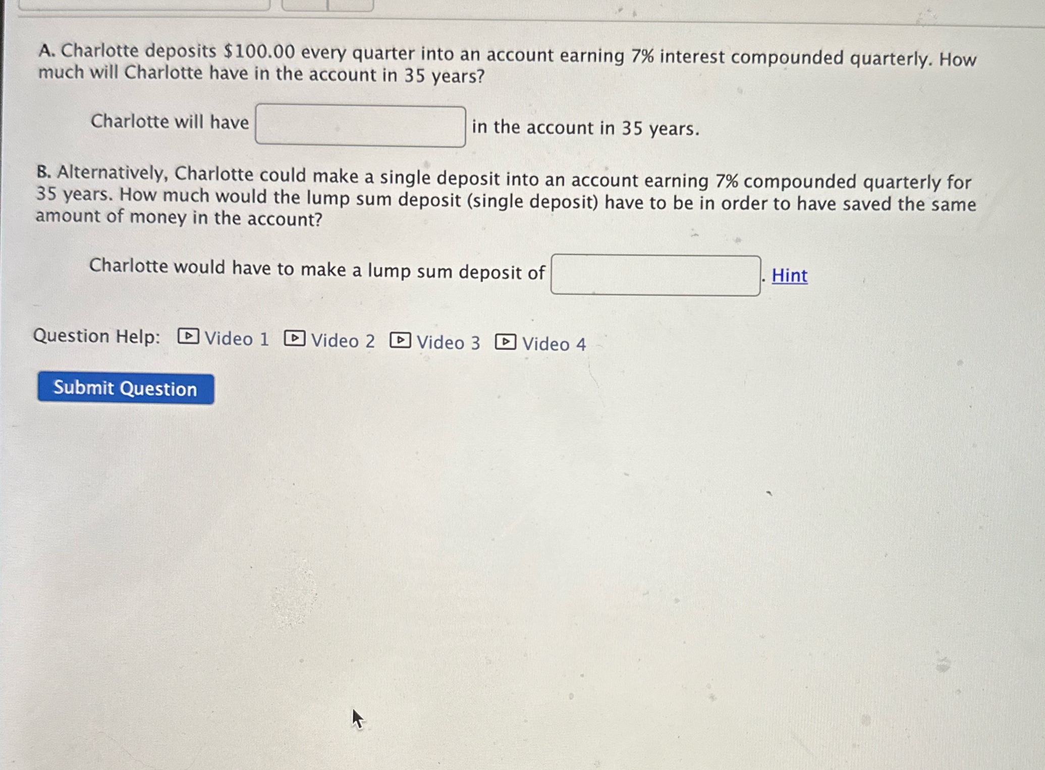 Can you help me solve this 2 parts A. Charlotte