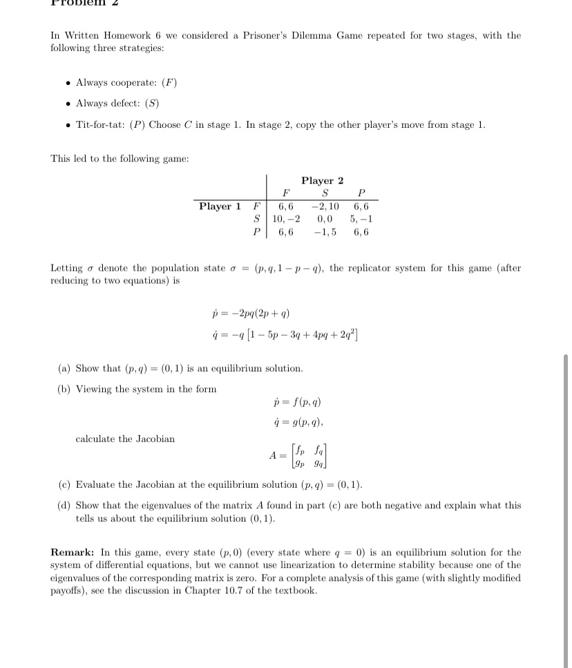 In Written Homework 6 we considered a