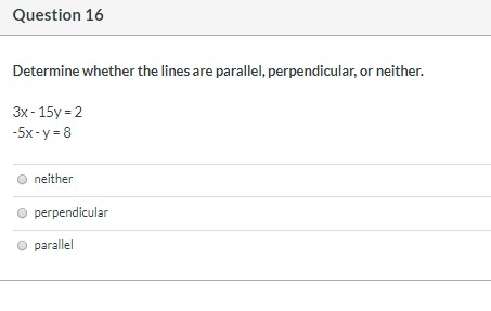 Determine whether the lines are parallel,