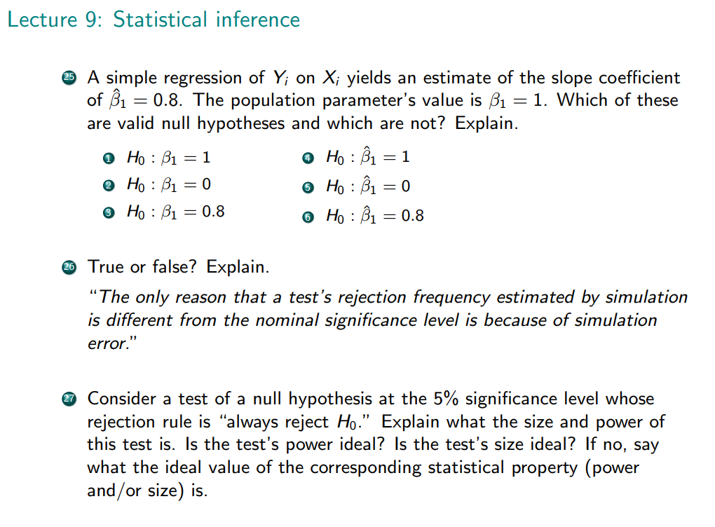 Lecture 2: Causality, experiments and regression