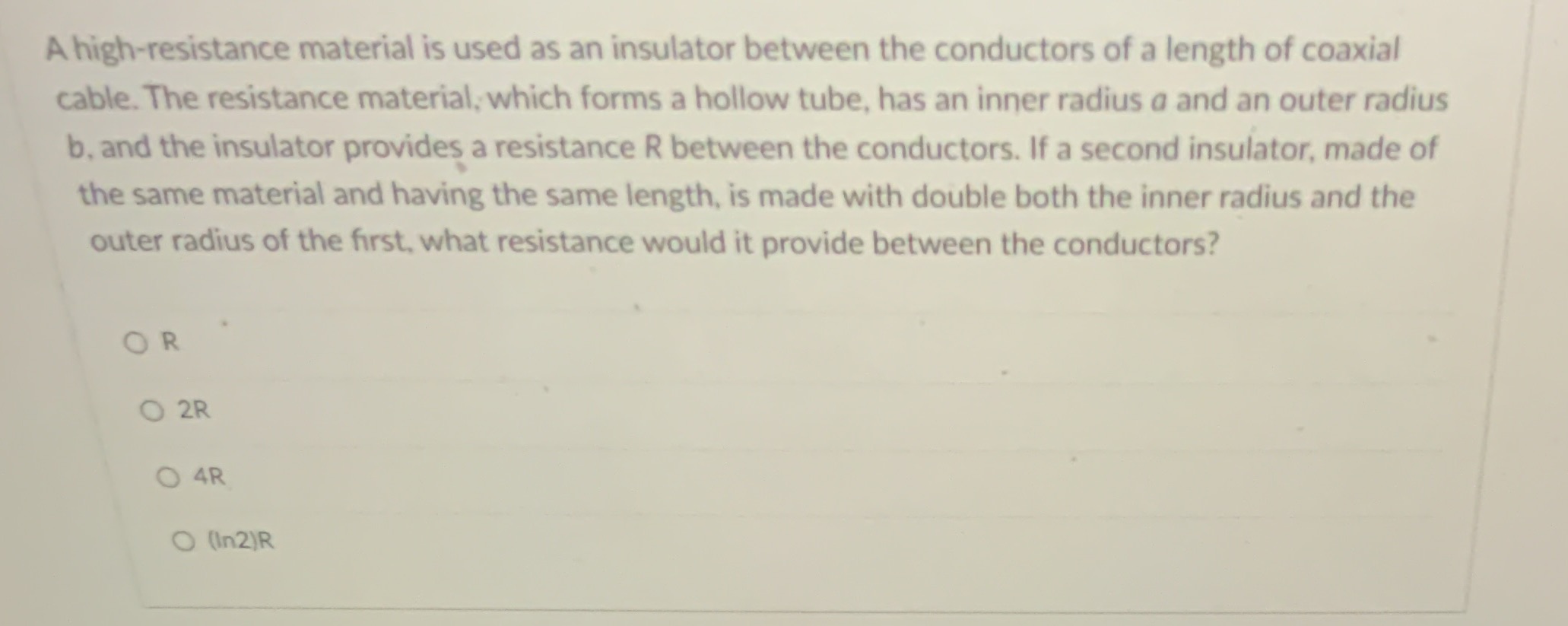 3 A high-resistance material is used as an