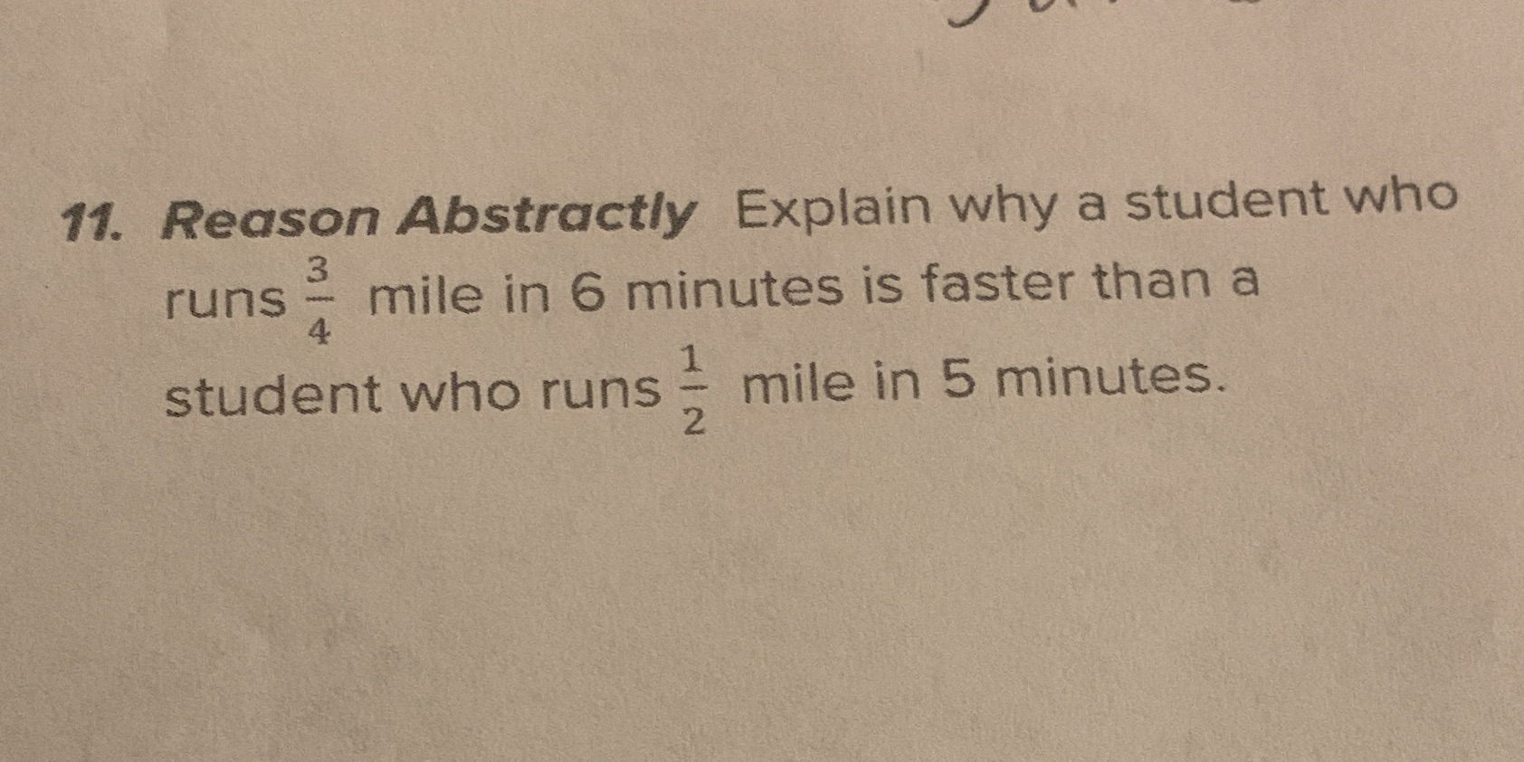 11. Reason Abstractly Explain why a student who