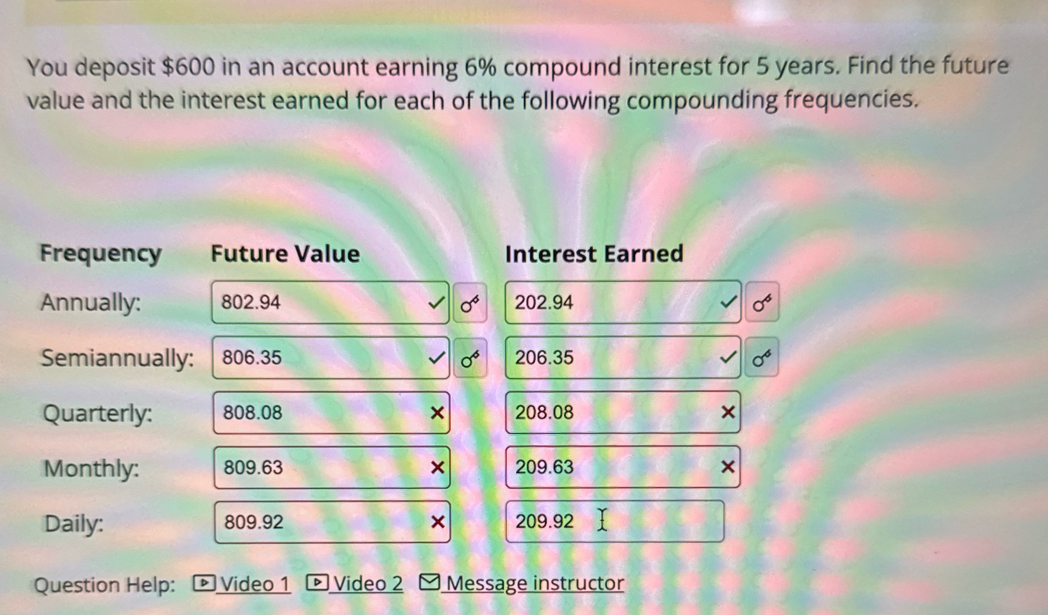 I can figure out the first 2 but not the other 3.