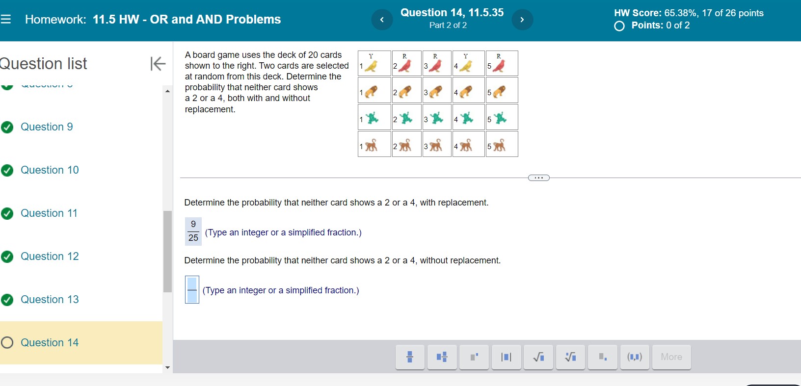 Homework: 11.5 HW - OR and AND Problems Question