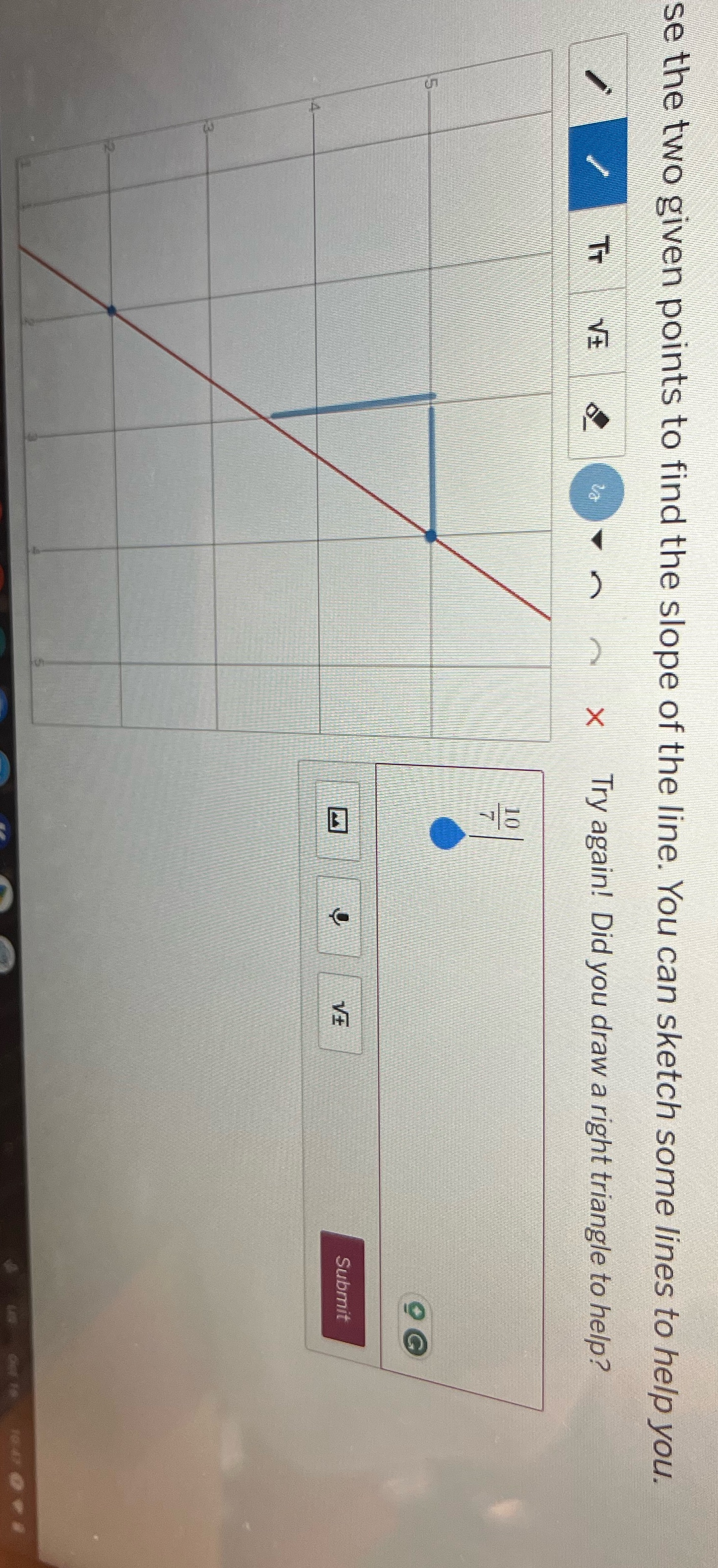 how do you find slope of line with 2 given points