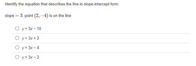 Number 1. Identify the equation that describes