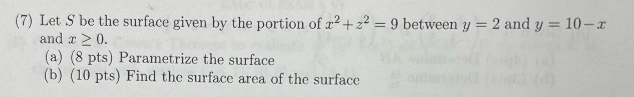 7. Please not typed or AI answers. (7) Let S be