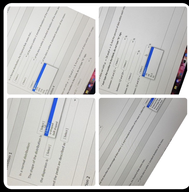 In a Normal distribution, the Empirical Rule