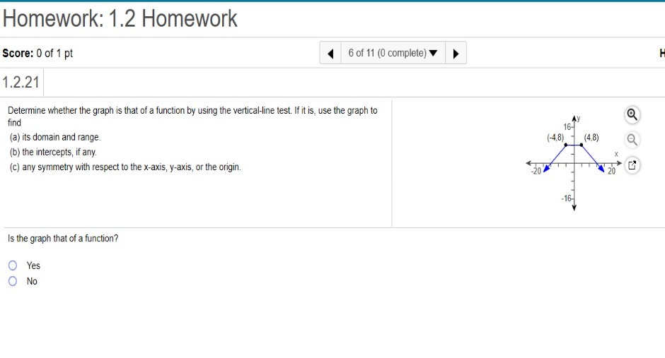 Homework: 1.2 Homework Score: 0 of 1 pt 6 of 11