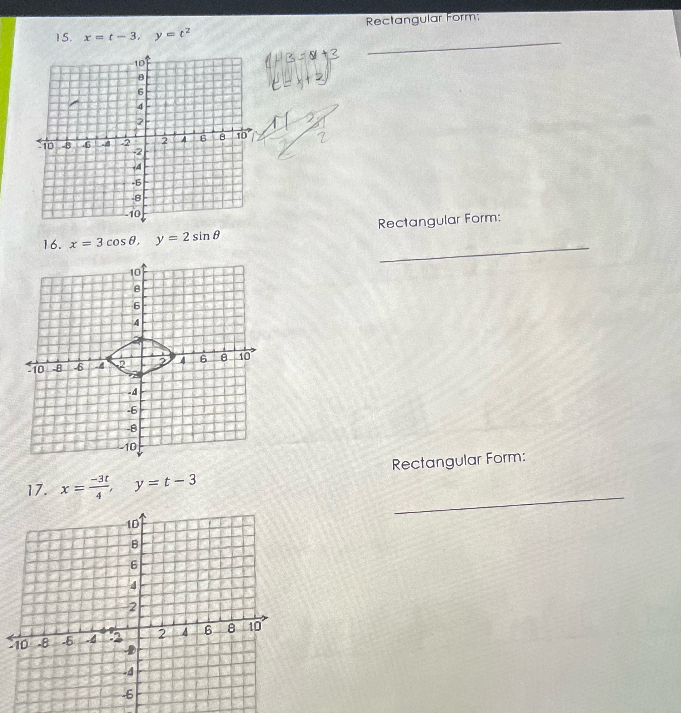 I do t know how to get the rectangular form for