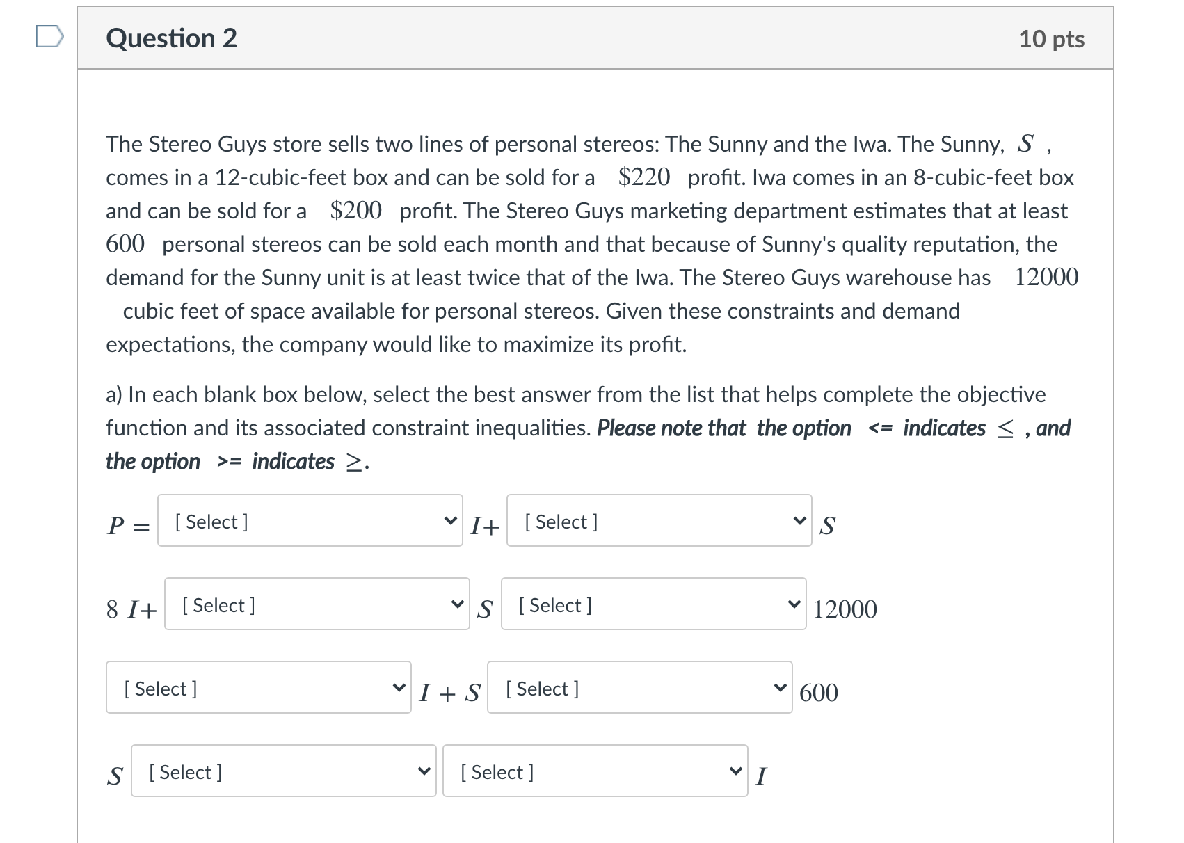 Please show steps Question 2 10 pts The Stereo
