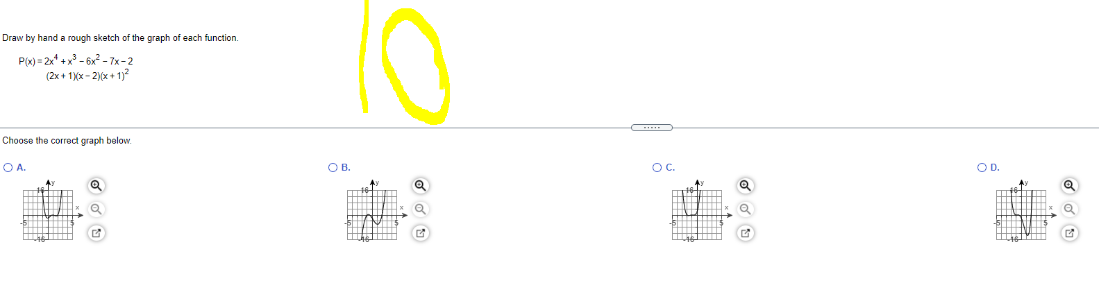 can you circle the answers please and be sure the