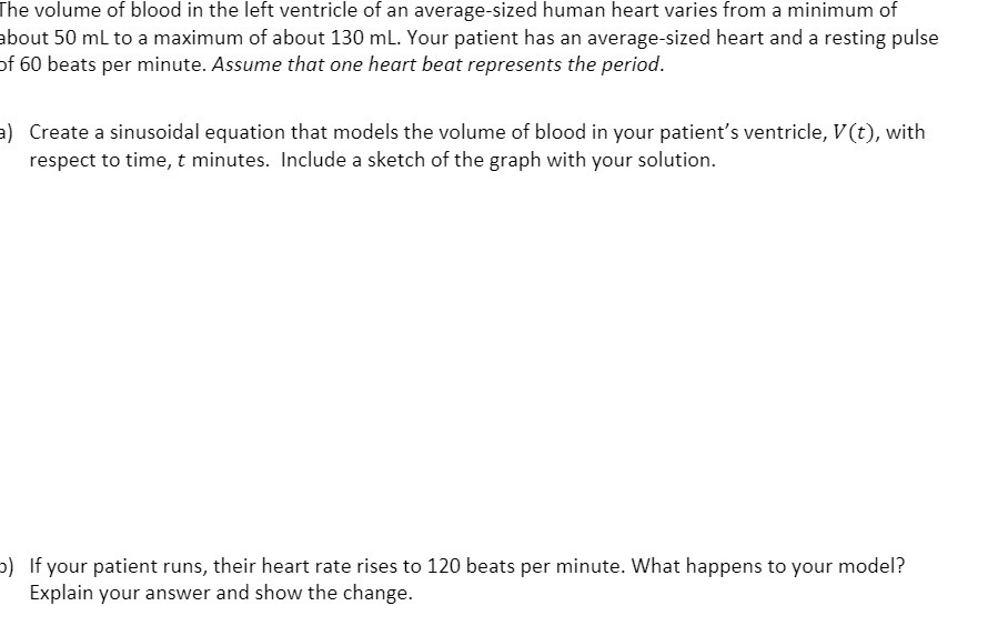 lhe volume of blood in the left ventricle of an